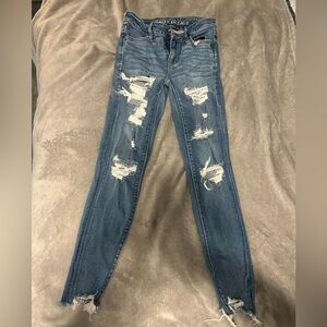 American Eagle Blue Skinny Jeans